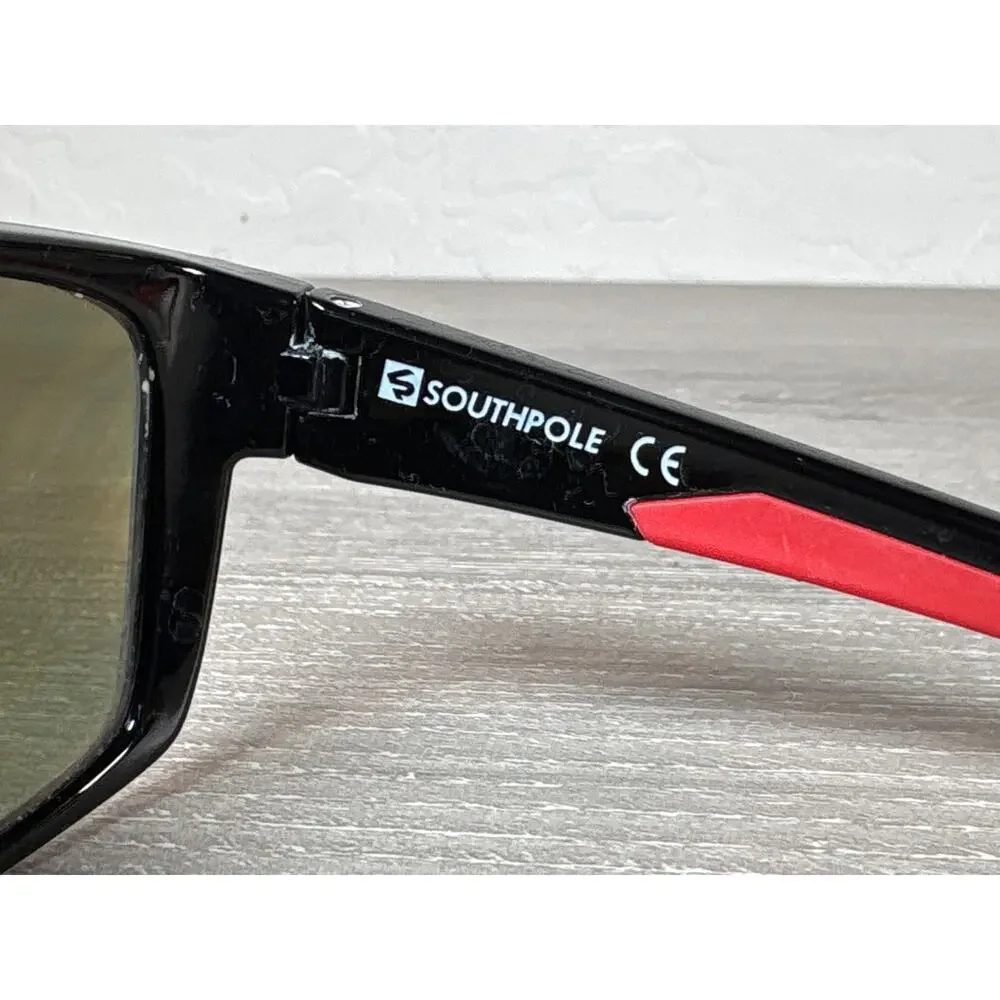 Southpole Biohazzard Black Red Mirrored‎ Lense Men's Sunglasses